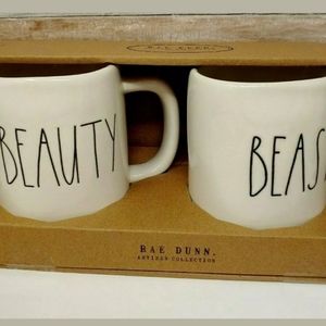 Rae dunn beauty and beast mugs